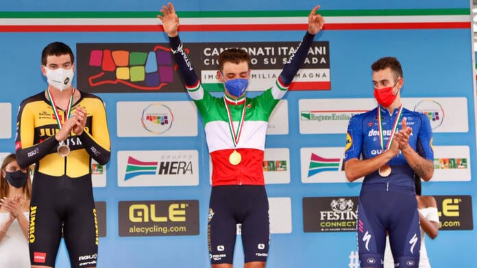 Matteo Sobrero le plus rapide au championnat d'Italie du chrono