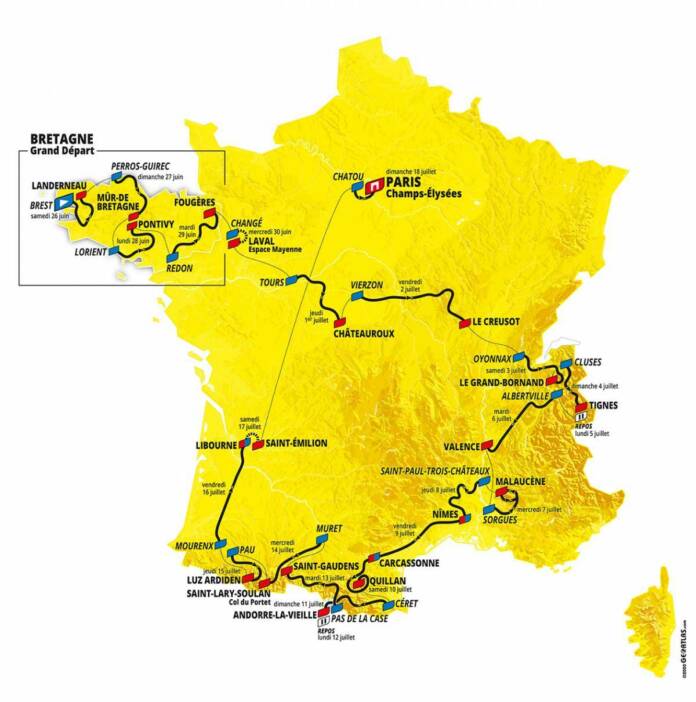 Le parcours complet du Tour de France 2021 et les profils des 21 étapes