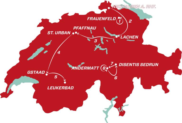Le parcours complet et les profils du Tour de Suisse 2021