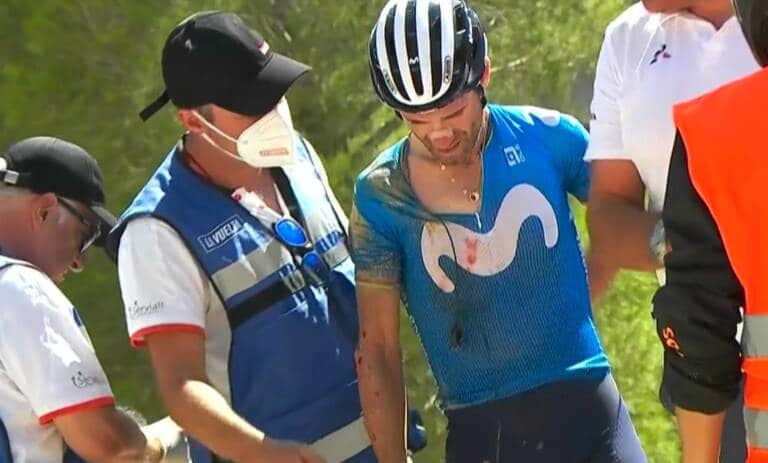 Alejandro Valverde s’est fracturé la clavicule droite sur la Vuelta 2021
