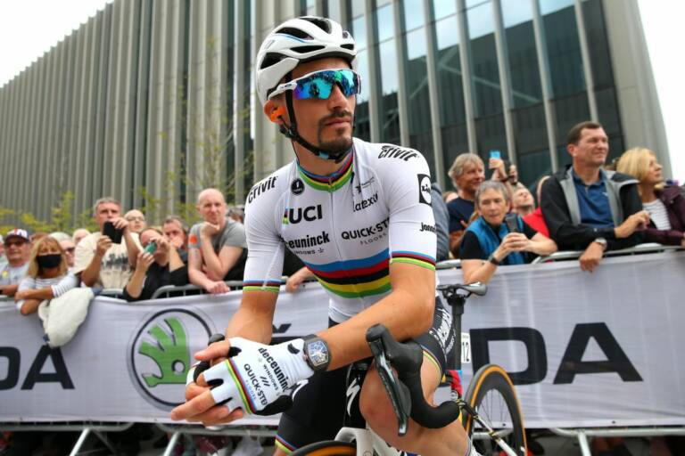 L’équipe de France autour de Julian Alaphilippe connue pour les Championnats du Monde 2021