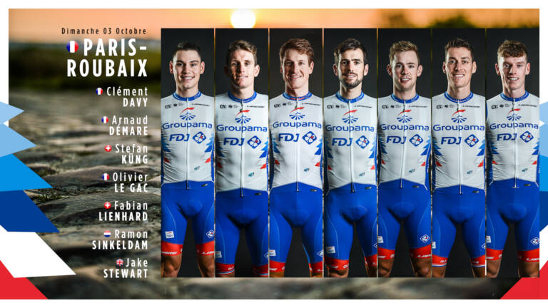 La composition Groupama-FDJ pour Paris-Roubaix 2021