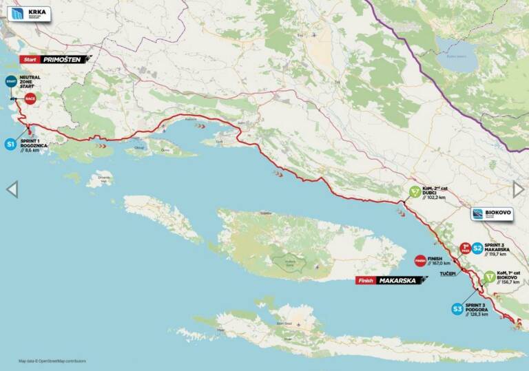 Présentation étape 3 du Tour de Croatie 2021 (Primosten / Makarska)