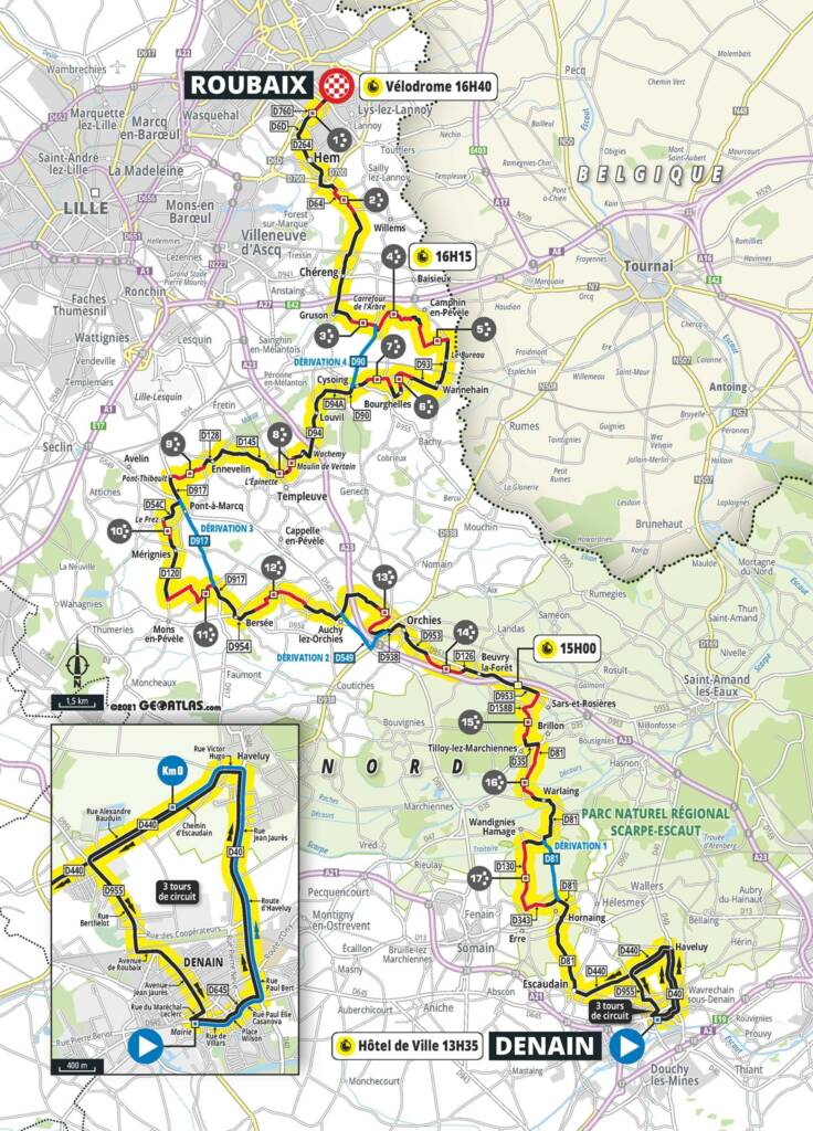 Paris-Roubaix Femmes 2021 : Le parcours de 116,4 kilomètres et ses 17 secteurs pavés