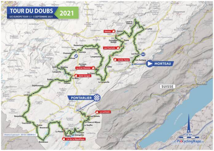Le Tour du Doubs 2021 dépasse les 200 kilomètres