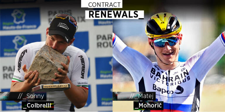 Bahrain-Victorious évince 6 coureurs mais prolonge Colbrelli et Mohoric