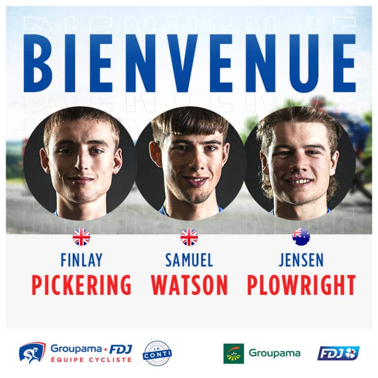 L’équipe Continentale Groupama-FDJ annonce trois arrivées