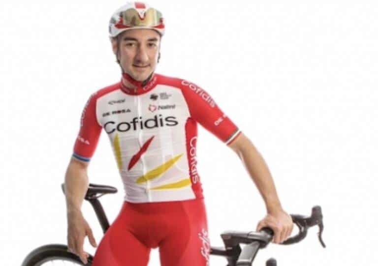 L’équipe Cofidis avec Elia Viviani au départ de la Coppa Bernocchi 2021