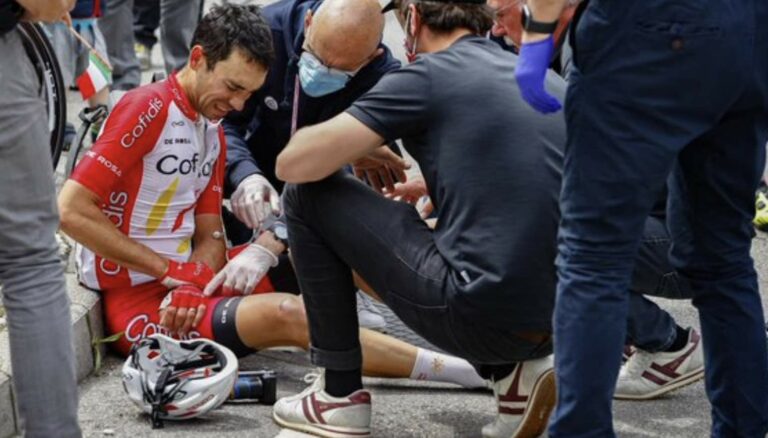 Nicolas Edet (Cofidis) de retour à l’entraînement après sa lourde chute du Tour d’Italie