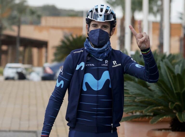 Alejandro Valverde leader des Movistar sur le Trofeo Calvia 2022