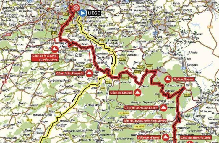 Carte, parcours et favoris de Liège-Bastogne-Liège 2022