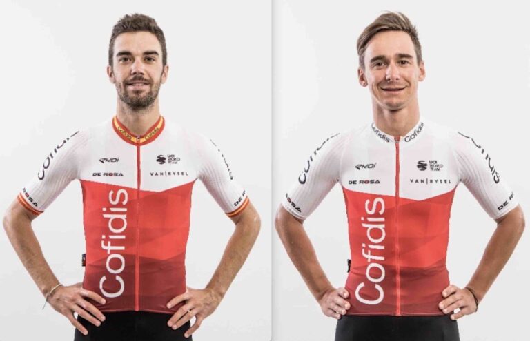 Coquard et Herrada (Cofidis) au départ de l’ Etoile de Bessèges  2022