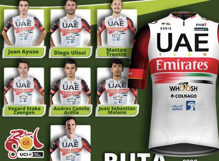 l’UAE Emirates avec Trentin, Ulissi et Ayuso sur le Tour d’Andalousie 2022