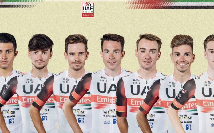 La compo UAE Team Emirates sur le Trofeo Calvia 2022