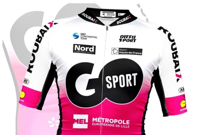 Maillot 2022 de l'équipe Go Sport - Roubaix Lille Métropole