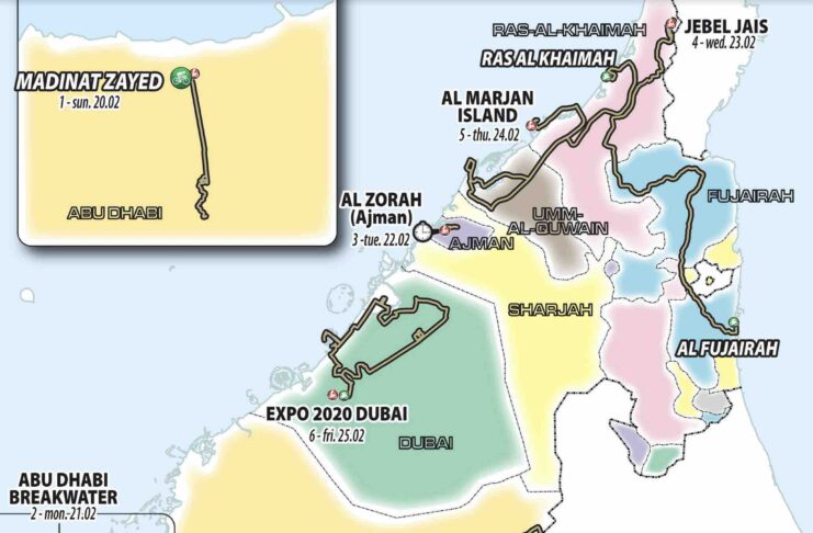 Le parcours complet du UAE Tour 2022