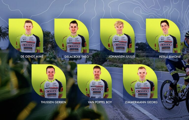 Les 7 coureurs Intermarché – Wanty – Gobert sur l’ Etoile de Bessèges 2022