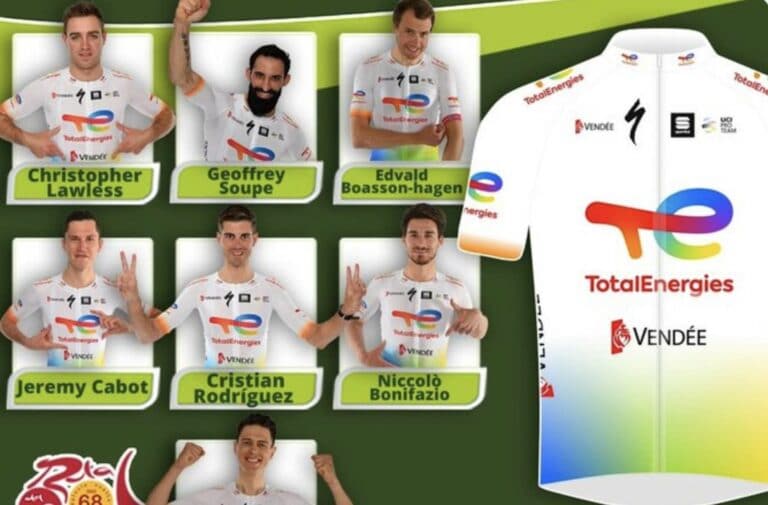 La compo TotalEnergies sur le Tour d’Andalousie 2022
