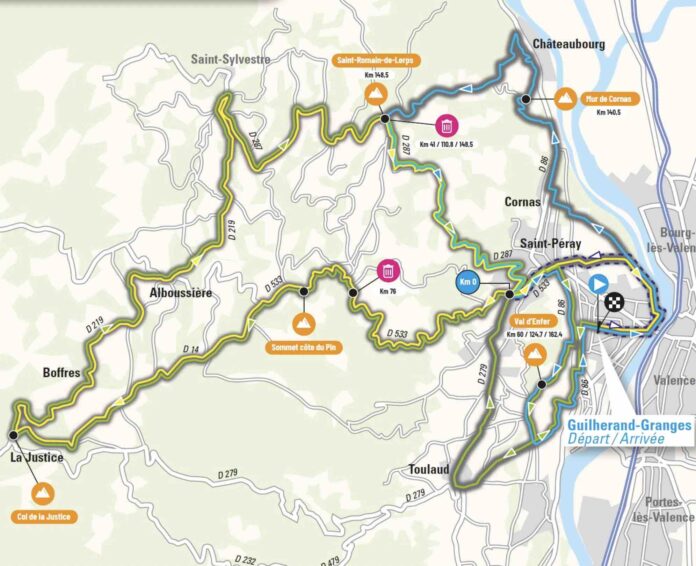 La carte de la Faun-Classic Ardèche 2022