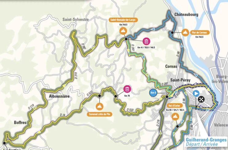 La carte de la Faun-Classic Ardèche 2022