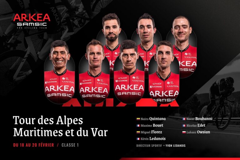 Nairo Quintana principal atout du Team Arkéa Samsic au Tour des Alpes Maritimes et du Var 2022