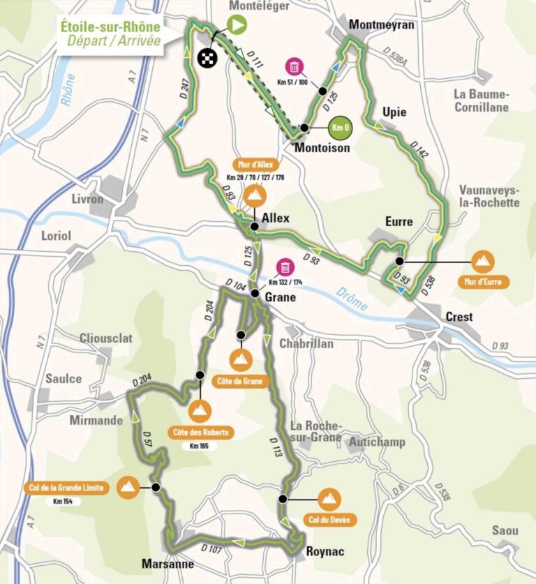 Drôme Classic 2022 : le parcours détaillé avec côtes et horaires