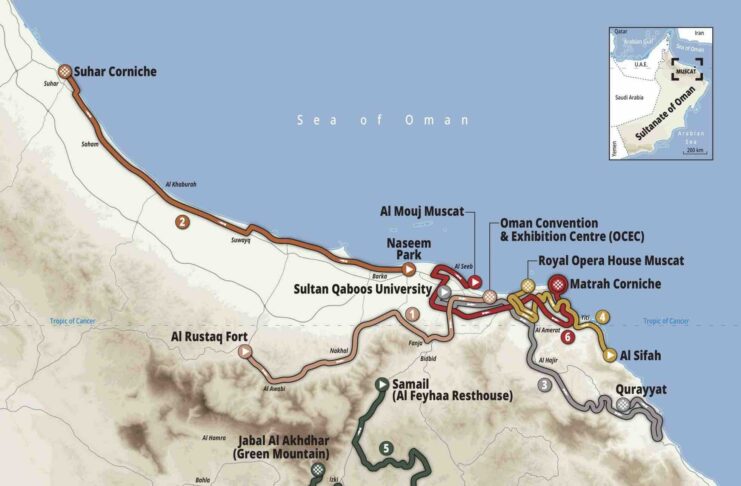 Parcours complet du Tour d'Oman 2022