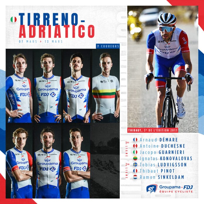 Groupama-FDJ aligne deux coureurs majeurs de son effectif pour Tirreno-Adriatico