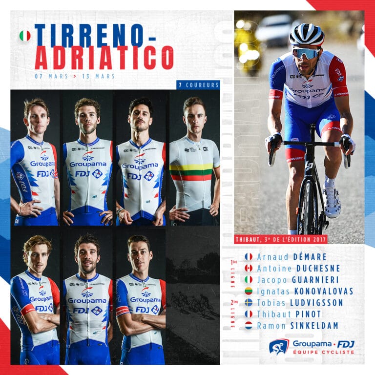 Pinot et Démare co-leaders de Groupama-FDJ sur Tirreno-Adriatico 2022