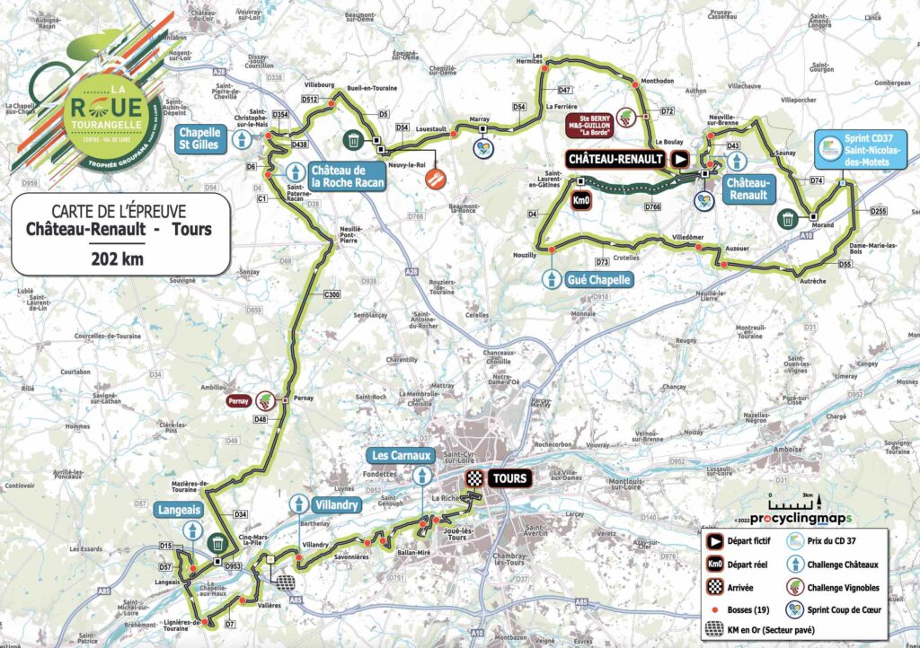 La Roue Tourangelle Le parcours en détail et les favoris
