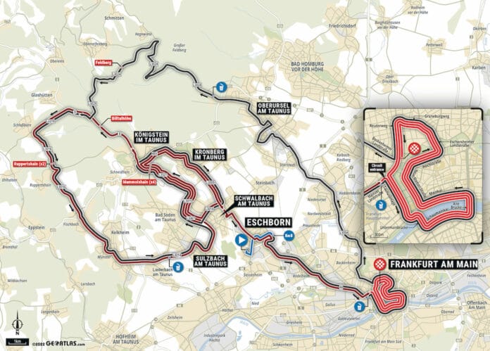 Parcours d'Eschborn-Frankfurt 2022 avec étapes, profils, itinéraires et engagés
