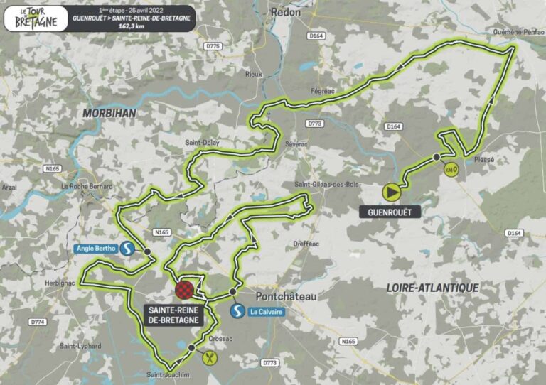 Tour de Bretagne cycliste : Présentation de la 1ère étape (Guenrouët / Sainte-Reine-de-Bretagne)