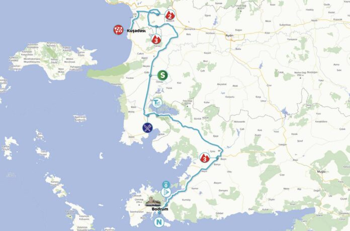 Carte de la 1ère étape du Tour de Turquie 2022