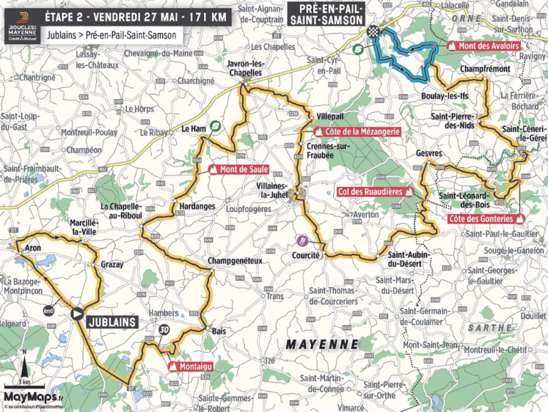 Présentation de la 2e étape des Boucles de la Mayenne 2022