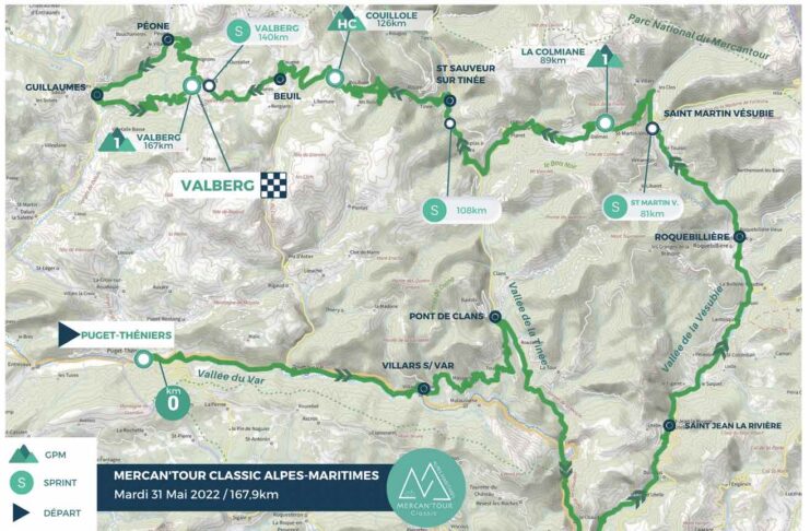 Parcours et favoris de la Mercan'Tour Classic Alpes Maritimes 2022