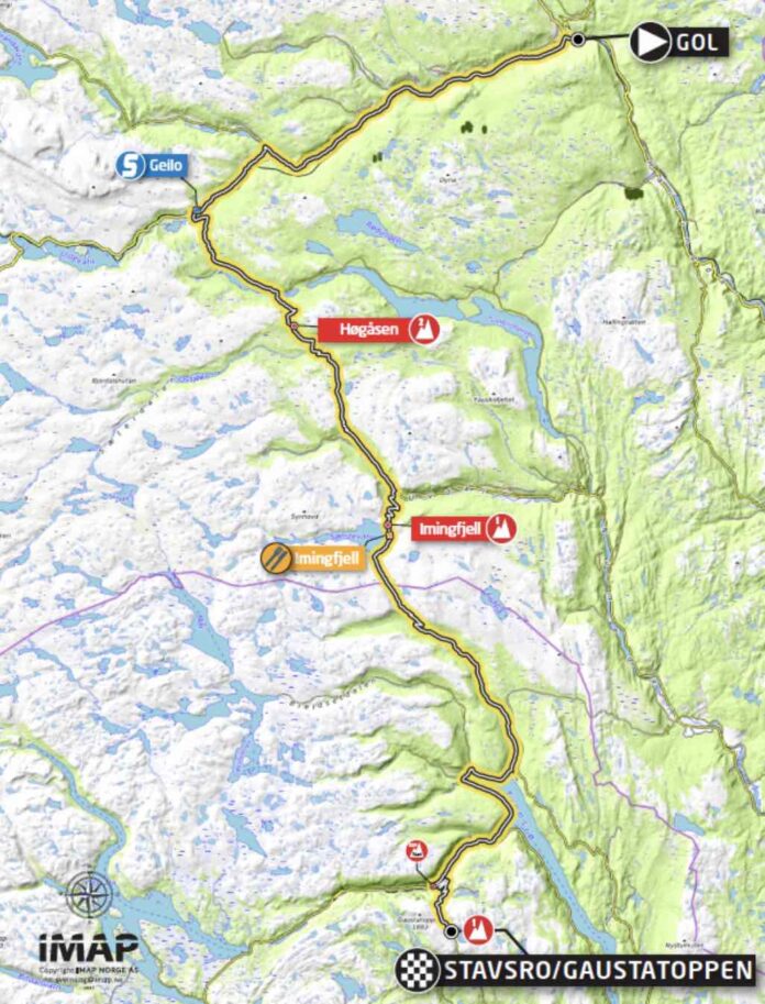 Parcours de la 3e étape du Tour de Norvège 2022