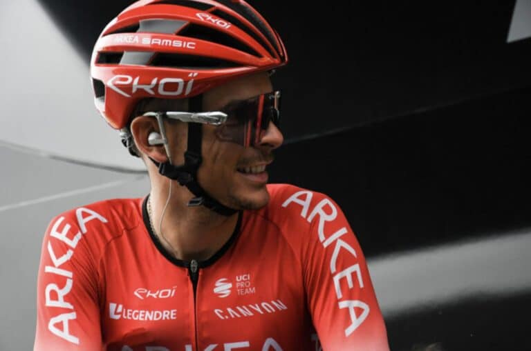 Warren Barguil au départ de la Mercan’Tour Classic 2022