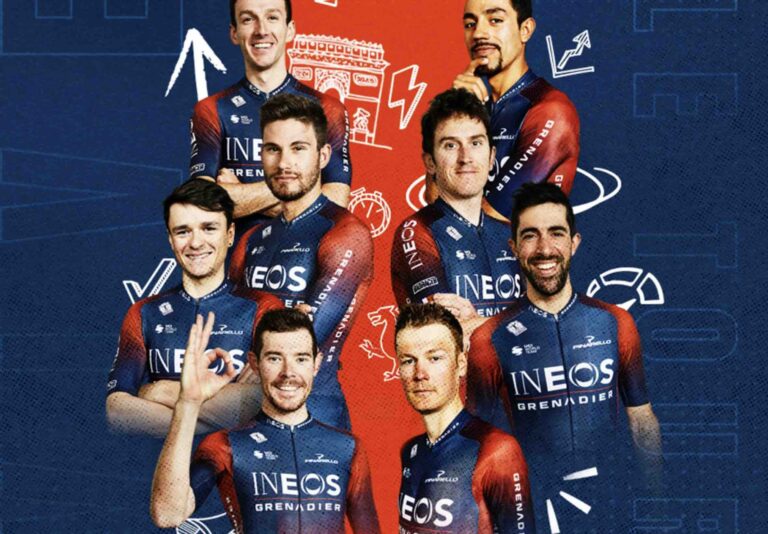 Une formation INEOS Grenadiers expérimentée au départ du Tour de France 2022
