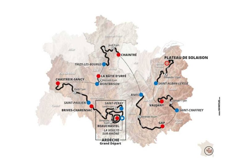 Le parcours complet et les profils du Critérium du Dauphiné 2022