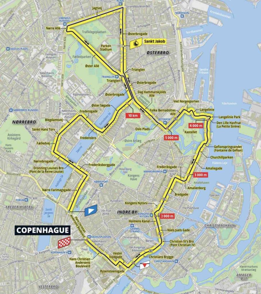 Parcours de la 1ère étape du Tour de France 2022