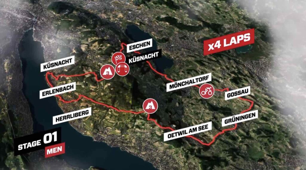 Parcours de la 1ère étape du Tour de Suisse 2022