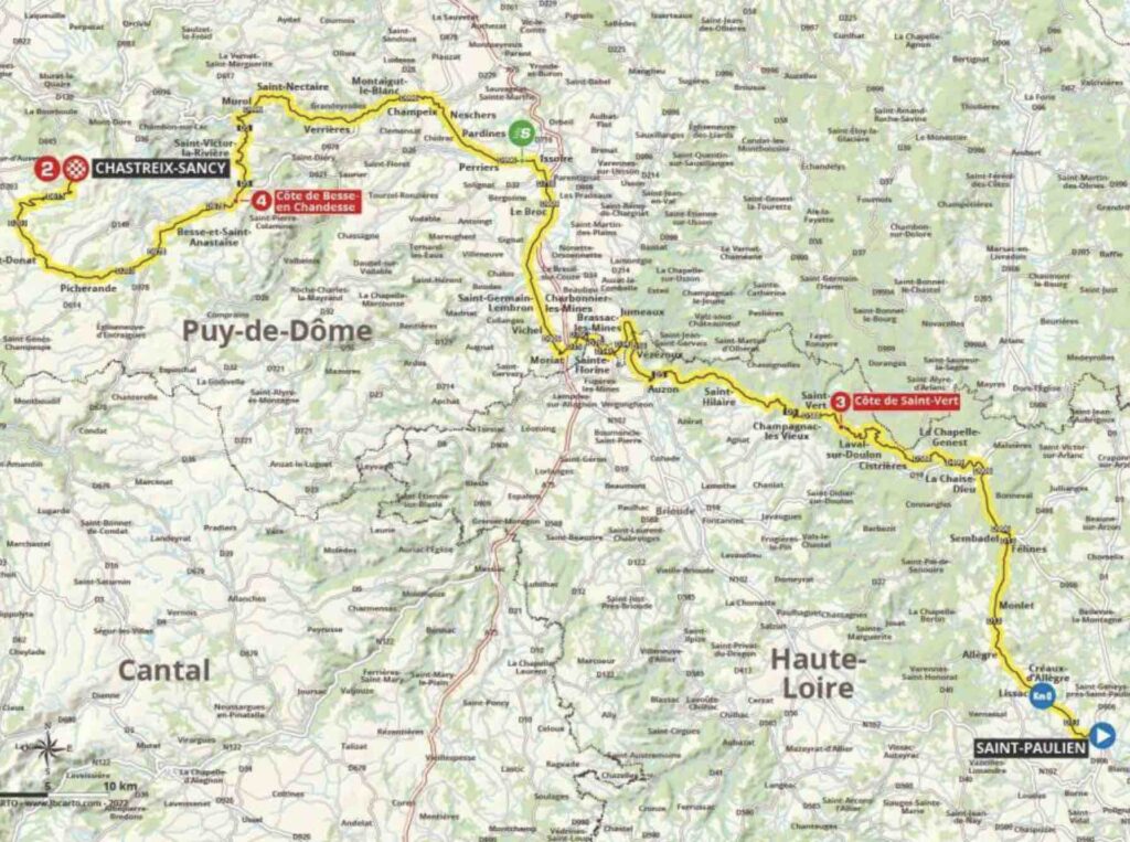 Parcours de la 3e étape du Critérium du Dauphiné 2022