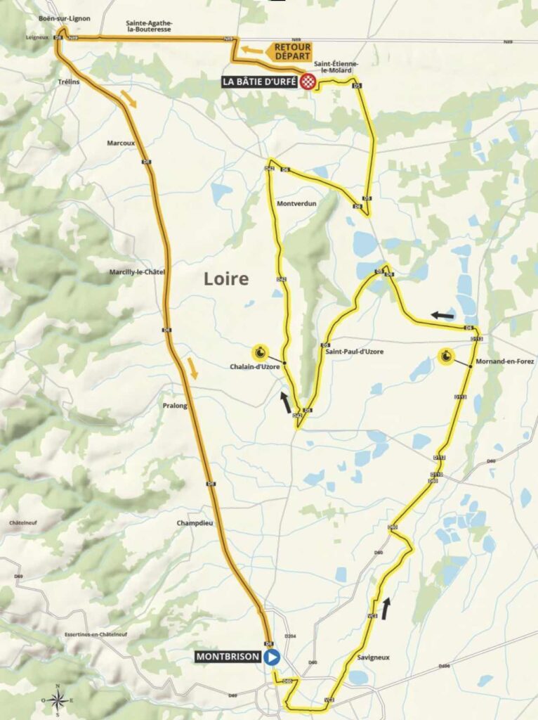 Parcours de la 4e étape du Critérium du Dauphiné 2022