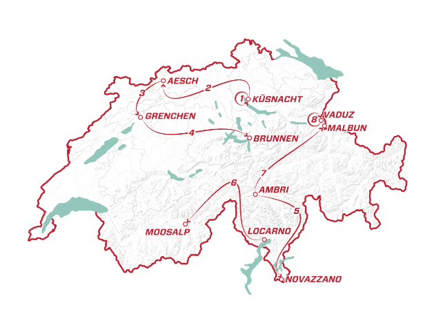 Parcours et profils du Tour de Suisse 2022
