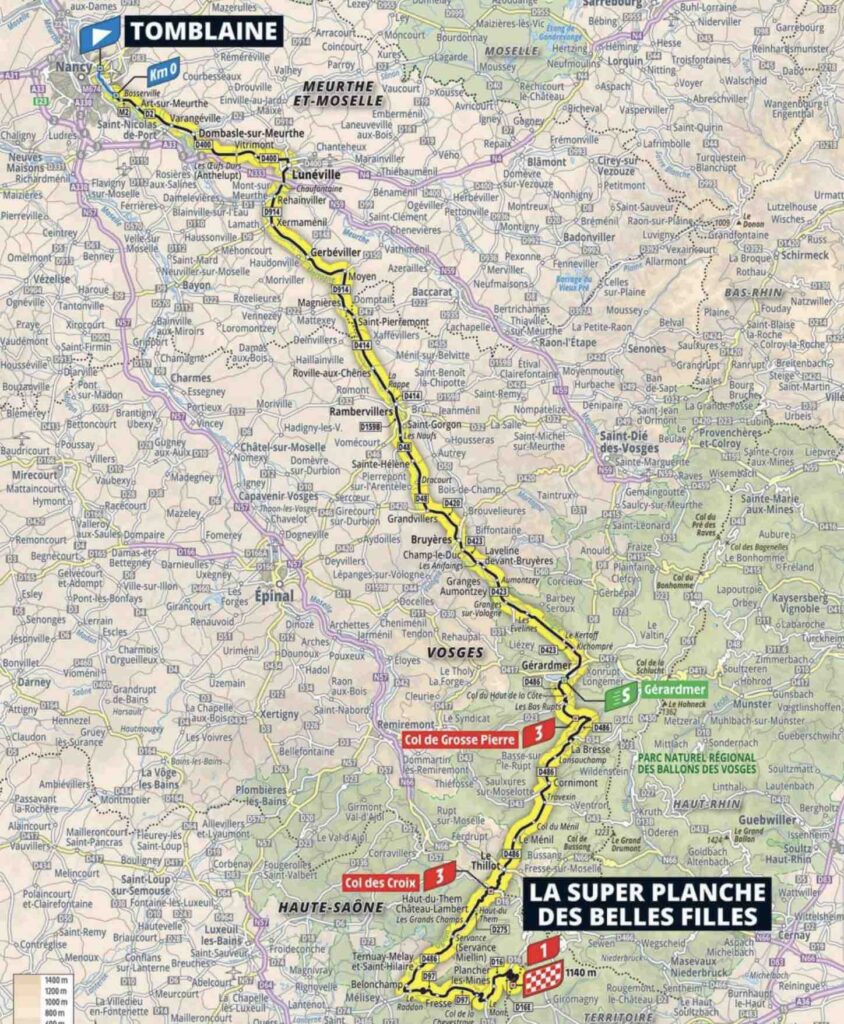 Parcours de la 7e étape du Tour de France 2022