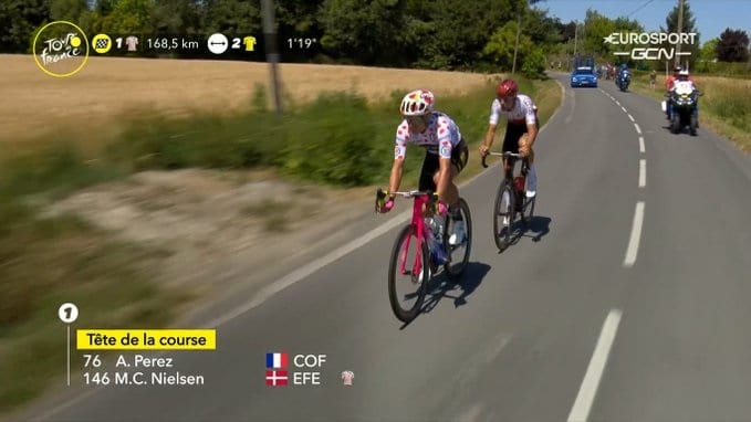 Seulement deux coureurs dans l'échappée sur la 4e étape du Tour de France 2022