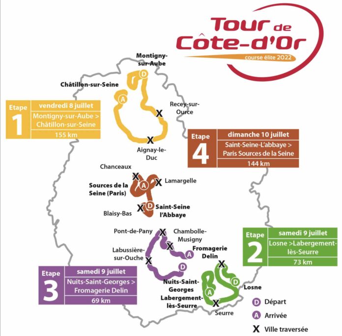 Le parcours complet du Tour de Côte d'Or 2022
