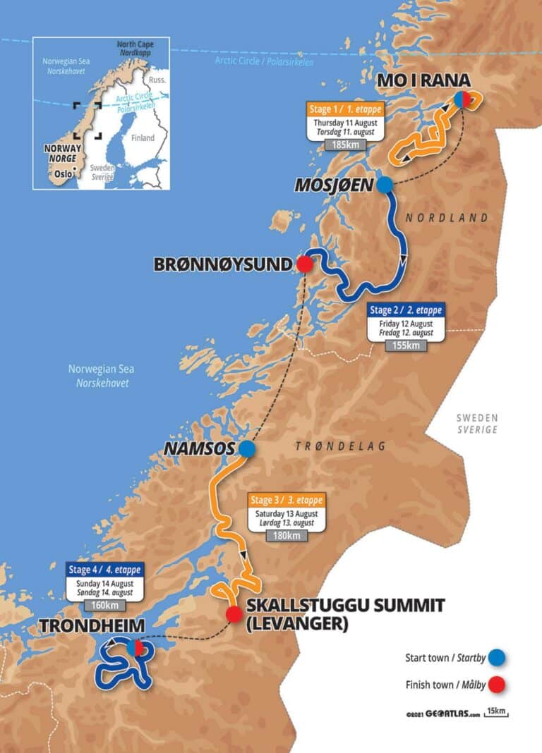 Le parcours complet, les profils et les favoris de l’Arctic Race of Norway 2022