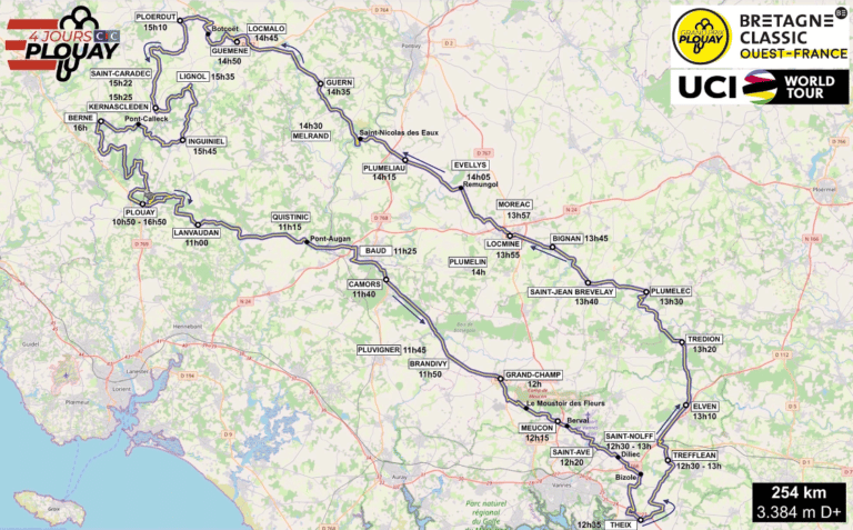 Le parcours complet, le profil et les favoris de la Bretagne Classic 2022