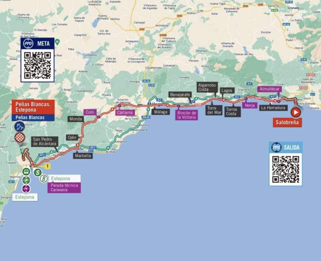 Parcours sur carte de la 12e étape de la Vuelta 2022